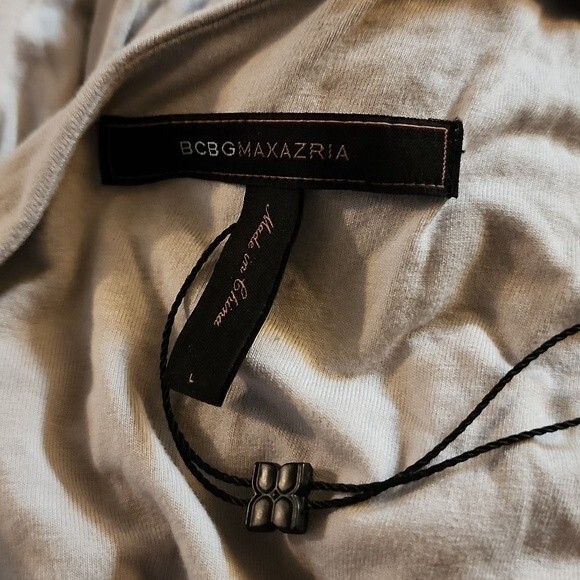 BCBGMAXAZRIA Gray One Shoulder Dress Size Large NWOT - Picture 14 of 16